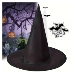CHAPEAU NOIR DE SORCIERE TAILLE ENFANT