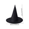 CHAPEAU NOIR DE SORCIERE TAILLE ADULTE POLYESTER 36 X 38 CM