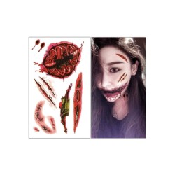 TATOUAGES EPHEMERES CICATRICES HALLOWEEN 6 MODELES DIFFERENTS