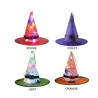 CHAPEAU  DE SORCIERE AVEC LUMIERES LED 4 COULEURS DIFFERENTES
