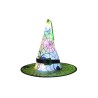 CHAPEAU  DE SORCIERE AVEC LUMIERES LED 4 COULEURS DIFFERENTES