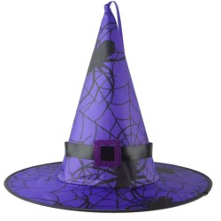 CHAPEAU  DE SORCIERE AVEC LUMIERES LED 4 COULEURS DIFFERENTES