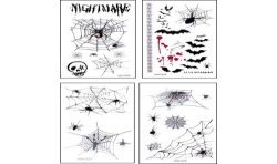 TATOUAGES EPHEMERES ARAIGNEES HALLOWEEN 4 MODELES DIFFERENTS