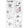 TATOUAGES EPHEMERES ARAIGNEES HALLOWEEN 4 MODELES DIFFERENTS