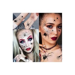 TATOUAGES EPHEMERES ARAIGNEES HALLOWEEN 4 MODELES DIFFERENTS
