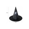 CHAPEAU  DE SORCIERE ENFANT NOIR MOTIF ARAIGNEE CHAUVE SOURIS OU CITROUILLE