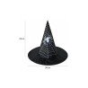 CHAPEAU DE SORCIERE ENFANT NOIR MOTIF ARAIGNEE CHAUVE SOURIS OU CITROUILLE