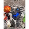 DECORATION HALLOWEEN DRAGON DEVORYS ANIME, SON ET LUMIERE 210 CM 