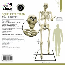 DECORATION HALLOWEEN SQUELETTE DE TITAN YEUX LUMINEUX 3.18 METRES