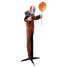 DECORATION HALLOWEEN CLOWN MALEFIQUE ORANGE NOIR SON  LUMIERE ET ANIME 166 CM