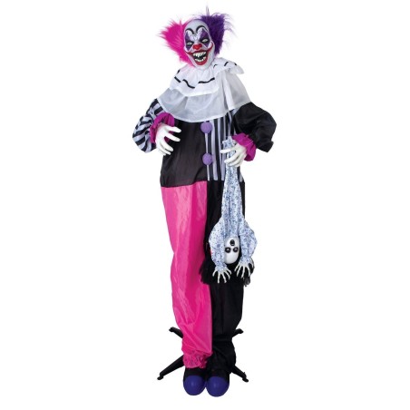 DECORATION HALLOWEEN CLOWN ROSE NOIR TENANT UN ENFANT SON  LUMIERE ET ANIME