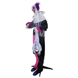 DECORATION HALLOWEEN CLOWN ROSE NOIR TENANT UN ENFANT SON  LUMIERE ET ANIME