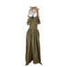 DECORATION HALLOWEEN CREEPY WOMAN FILLE SON LUMIERE ET ANIME 160 CM