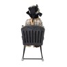 DECORATION HALLOWEEN EPOUVANTAIL SUR CHAISE BASCULE SON  LUMIERE ET ANIME 120 CM