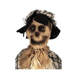 DECORATION HALLOWEEN EPOUVANTAIL SUR CHAISE BASCULE SON  LUMIERE ET ANIME 120 CM