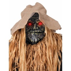 DECORATION HALLOWEEN EPOUVANTAIL SUR PIED SON  LUMIERE ET ANIME 180 CM