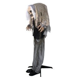 DECORATION HALLOWEEN SQUELETTE MONSTRE BOSSU SON  LUMIERE ET ANIME 160 CM