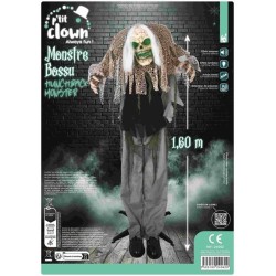DECORATION HALLOWEEN SQUELETTE MONSTRE BOSSU SON  LUMIERE ET ANIME 160 CM