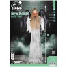 DECORATION HALLOWEEN FURIE BLANCHE ANGE DE LA MORT SON  LUMIERE ET ANIME 170 CM
