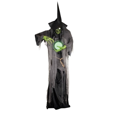 DECORATION HALLOWEEN SORCIERE XXL BOULE DE CRISTAL SON  LUMIERE ET ANIME 305 CM