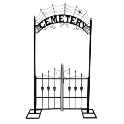 DECORATION HALLOWEEN ARCHE METAL ENTREEOU PORTAIL DE CIMETIERE 270 CM