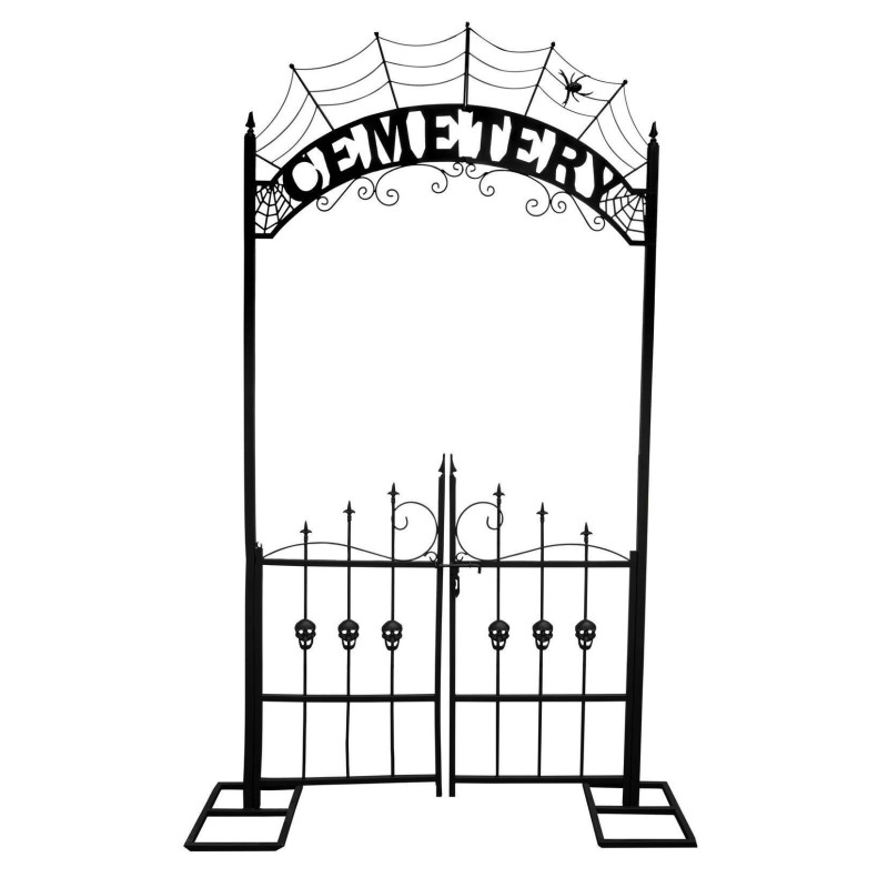 DECORATION HALLOWEEN ARCHE METAL ENTREEOU PORTAIL DE CIMETIERE 270 CM