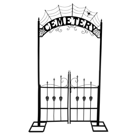 DECORATION HALLOWEEN ARCHE METAL ENTREEOU PORTAIL DE CIMETIERE 270 CM