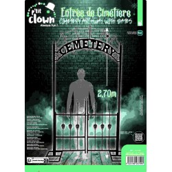 DECORATION HALLOWEEN ARCHE METAL ENTREEOU PORTAIL DE CIMETIERE 270 CM