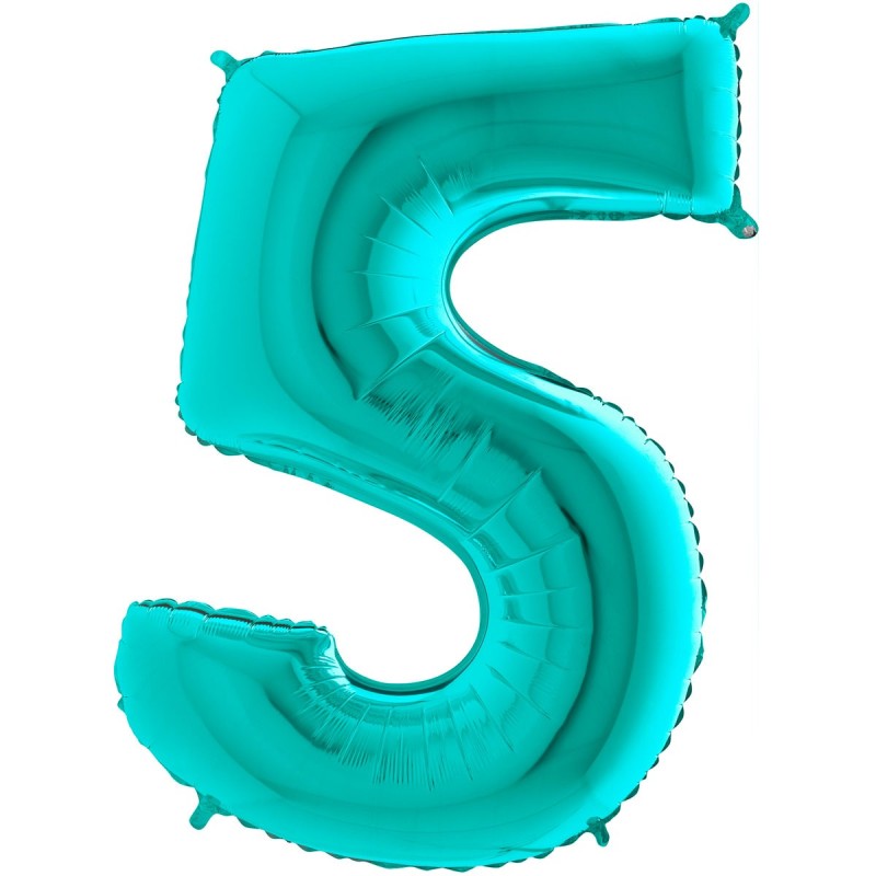 BALLON METALLIQUE CHIFFRE 5 TIFFANY 66 CM BALLON METALLIQUE CHIFFRE 5 TIFFANY 66 CM