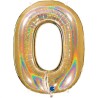 BALLON METALLIQUE CHIFFRE 0 OR HOLOGRAPHIQUE GLITTER 102 CM BALLON METALLIQUE CHIFFRE 0 OR HOLOGRAPHIQUE GLITTER 102 CM