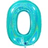 BALLON METALLIQUE CHIFFRE 0 TIFFANY HOLOGRAPHIQUE 102 CM BALLON METALLIQUE CHIFFRE 0 TIFFANY HOLOGRAPHIQUE 102 CM