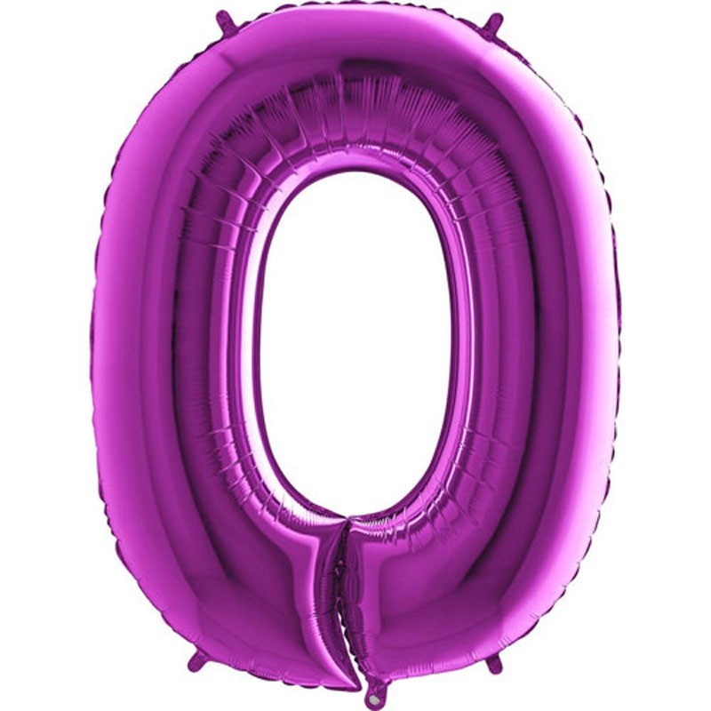 BALLON METALLIQUE CHIFFRE 0 VIOLET 102 CM BALLON METALLIQUE CHIFFRE 0 VIOLET 102 CM