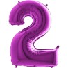 BALLON METALLIQUE CHIFFRE 2 VIOLET 102 CM BALLON METALLIQUE CHIFFRE 2 VIOLET 102 CM