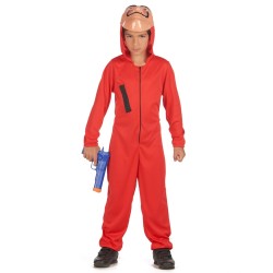 DEGUISEMENT BRAQUEUR OU VOLEUR COMBINAISON ROUGE ENFANT  TAILLE 4-6 ANS