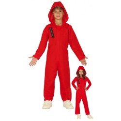 DEGUISEMENT BRAQUEUR OU VOLEUR COMBINAISON ROUGE TAILLE 12/14 ANS