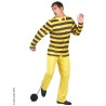 DEGUISEMENT PRISONNIER DALTON NOIR/JAUNE PANTALON JAUNE TAILLE XXL