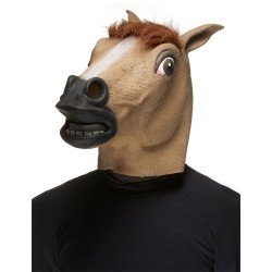 MASQUE LATEX CHEVAL BRUN OU MARRON