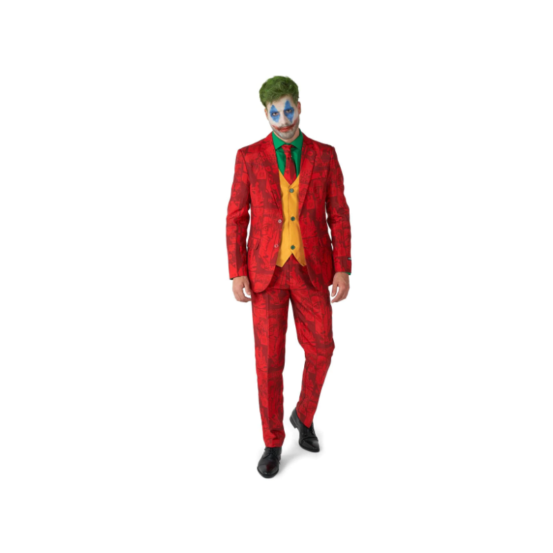 DEGUISEMENT JOKER VILAIN COSTUME ROUGE TAILLE XL