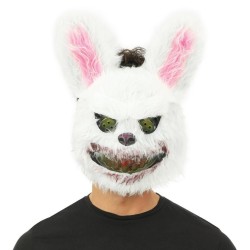 MASQUE DE LAPIN DIABOLIQUE TUEUR BLANC BOUCHE EN SANG
