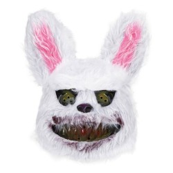 MASQUE DE LAPIN DIABOLIQUE TUEUR BLANC BOUCHE EN SANG 