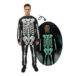 DEGUISEMENT SQUELETTE PHOSPHORESCENT ADULTE TAILLE L-XL
