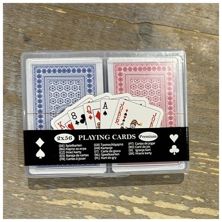 LOT DE 2 JEUX DE CARTES 56 CARTES