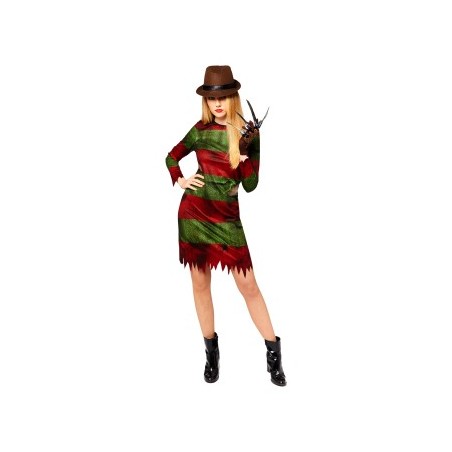 DEGUISEMENT HALLOWEEN  FREDDY KRUEGER FEMME TAILLE 36-38
