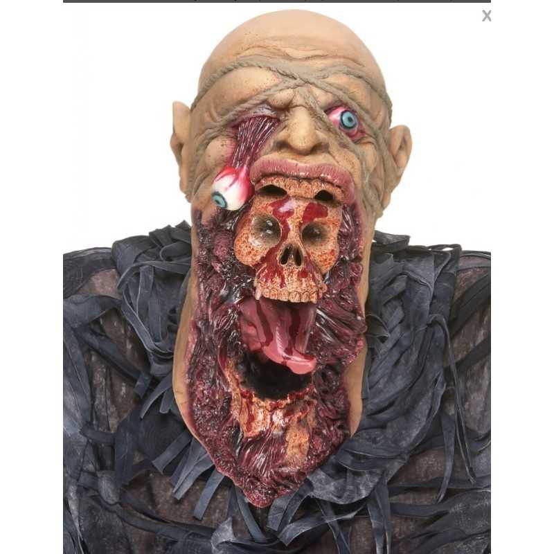 MASQUE HALLOWEEN LATEX ZOMBIE DEVOREUR GORE AVEC SANG