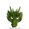 DEMI MASQUE DRAGON VERT EN MOUSSE