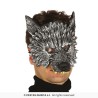 DEMI MASQUE LOUP GRIS EN MOUSSE