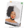 PERRUQUE NOIRE ET BLANCHE FEMME CRUELLE EBOURIFFEE PERRUQUE NOIRE ET BLANCHE FEMME CRUELLE EBOURIFFEE