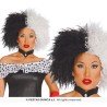 PERRUQUE NOIRE ET BLANCHE FEMME CRUELLE EBOURIFFEE
