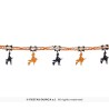 GUIRLANDE EN PAPIER SORCIERES NOIR ET ORANGE 33 CM X 2 M