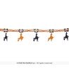 GUIRLANDE EN PAPIER SORCIERES NOIR ET ORANGE 33 CM X 2 M